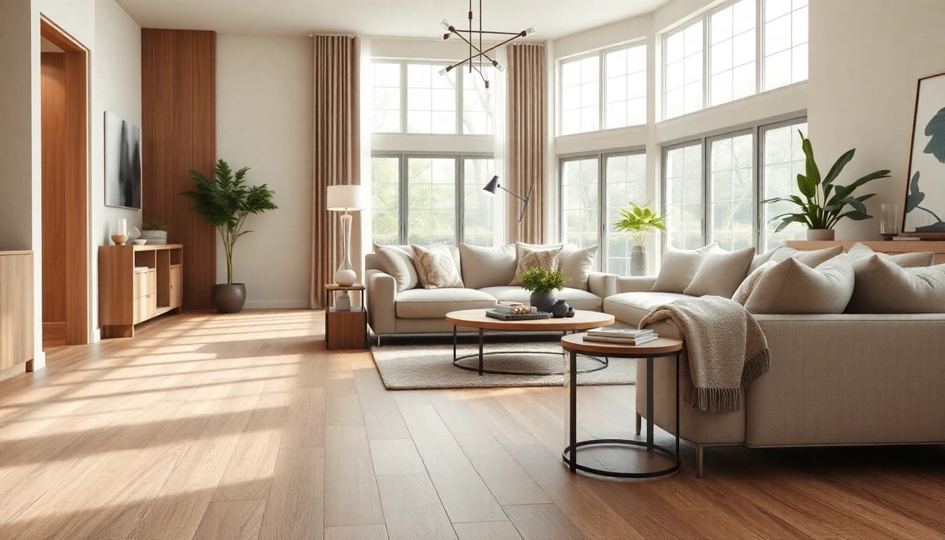 Explore stunning flooring Chicago with elegant LVP options showcased in a cozy living space.