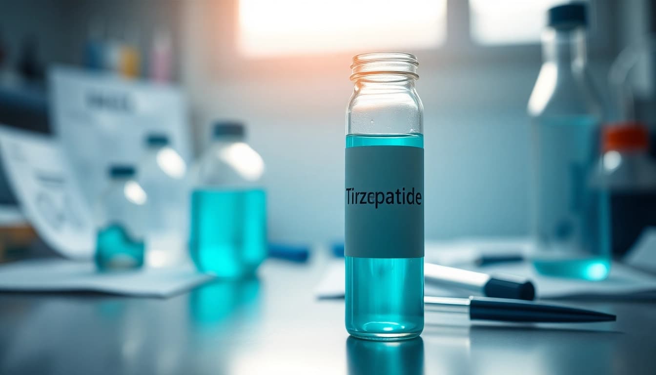 Showcasing Tirzepatide in a laboratory to emphasize its scientific significance.