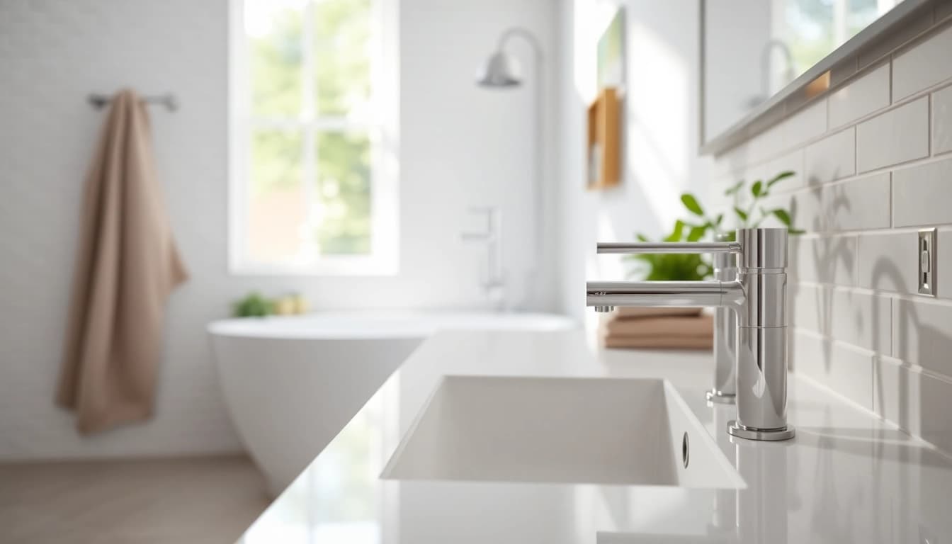 Sonni sanitär GmbH bietet modernes Badrenovierungsdesign mit stilvollen Armaturen.