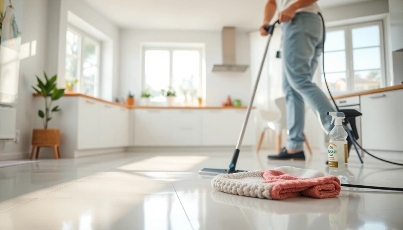 Find tile cleaners near me enhancing sparkling tiles in a bright kitchen setting.