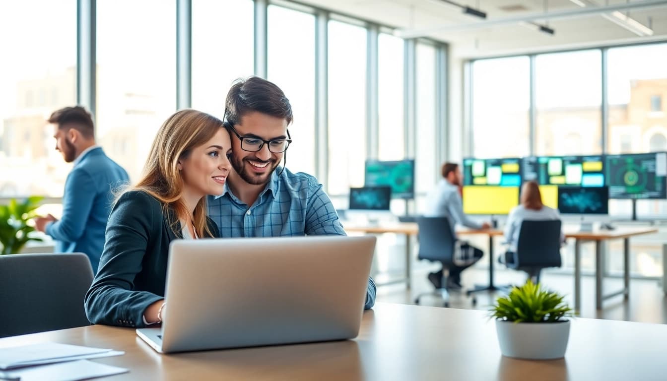 MSP companies near me providing expert IT support in a modern office environment.