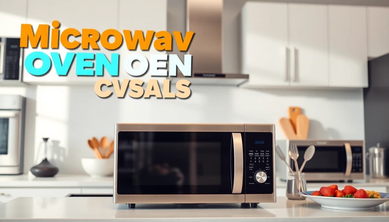 Showcasing stylish microwave ovens for Microwave Oven Sales in a modern kitchen setup.