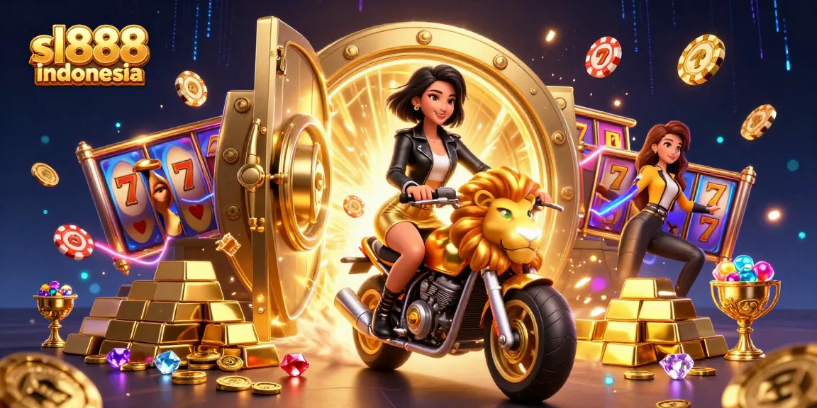 Experience thrilling gameplay with sl888 indonesia in this vibrant casino illustration featuring action and excitement.