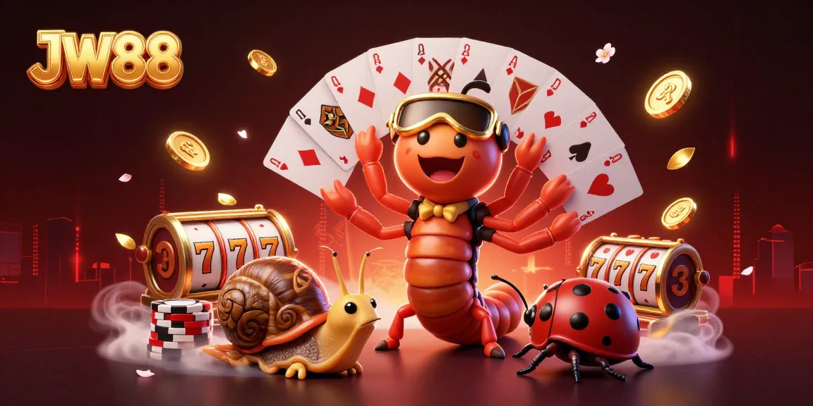 Experience the thrilling card deals at JW88 with lively 3D characters and vibrant casino elements.