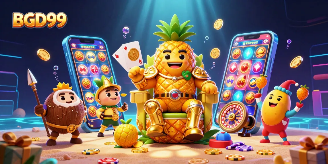 Experience thrilling gaming with BGD99 in a vibrant casino scene with colorful elements