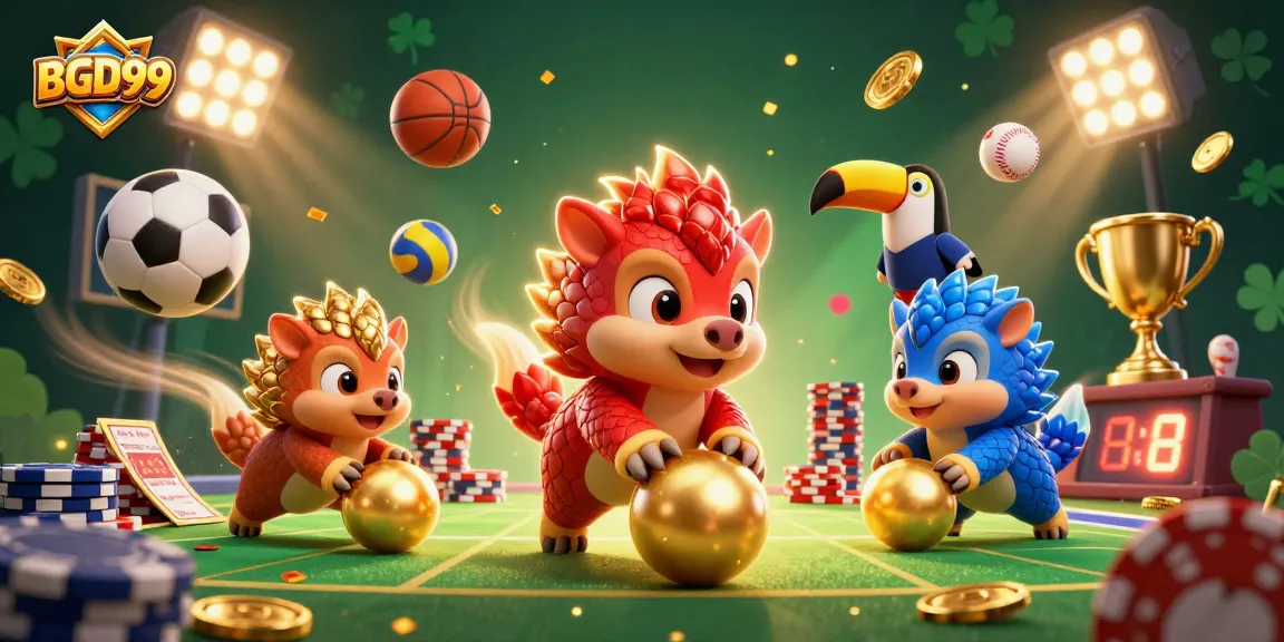 Experience BGD99 with dynamic pangolins in casino action, vibrant gaming elements.