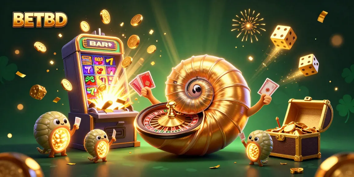 Experience dynamic gaming excitement with BETBD's vibrant 3D casino scene featuring a nautilus roulette.
